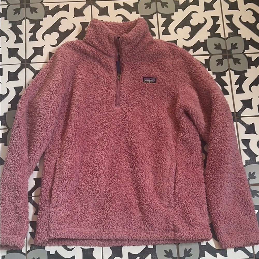 Patagonia Girls Mauve Fleece Pullover